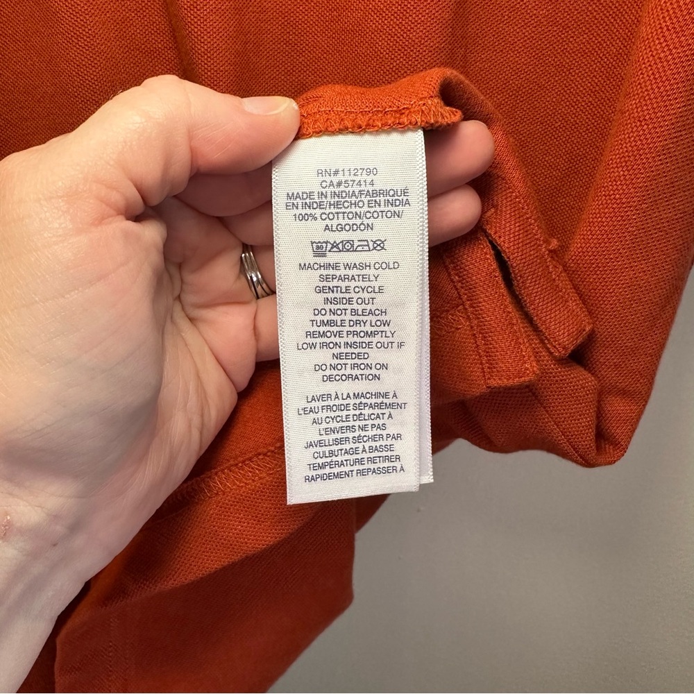 True Religion Men’s Orange Buddha Face Logo Polo Sz 2XL NWT - Picture 4 of 6